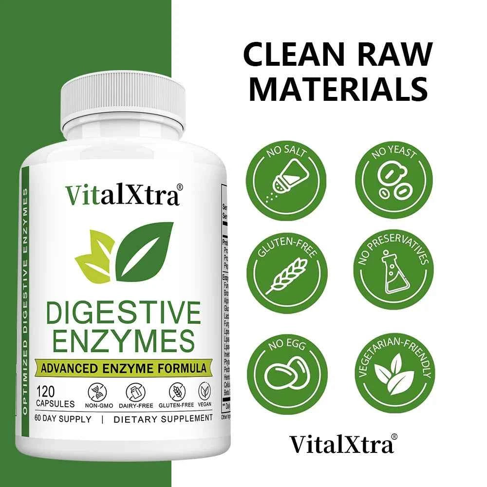 Digestive Enzyme Supplement-Supports Nutrient Absorption, Gut Health, Boosts Immunity, Non-GMO, Suitable for Both Men and Women