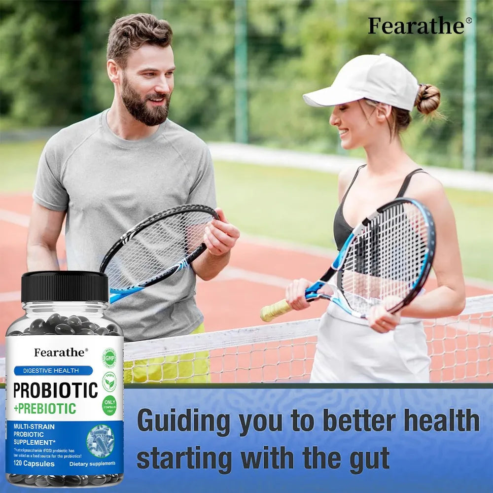Prebiotics and Probiotics Gut Health Supplement - Digestive Health Acidophilus Probiotic Capsules with Men and Women Healthy supplements