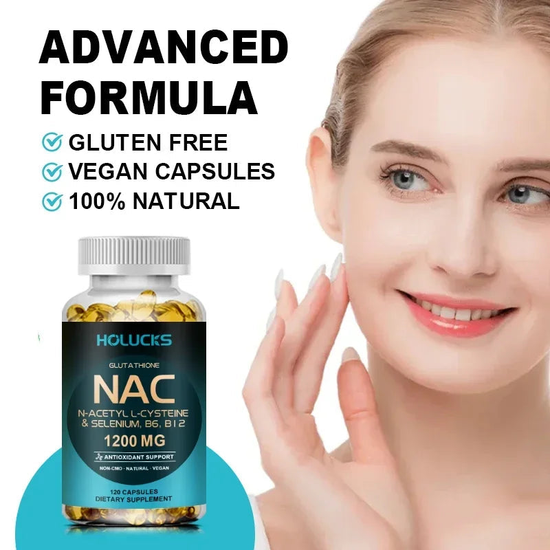 Natural NAC Supplement, Detox & Antioxidant, Anti-Aging, for Liver Health, Immune Support, Skin Care, Hair, Nails Healthy supplements