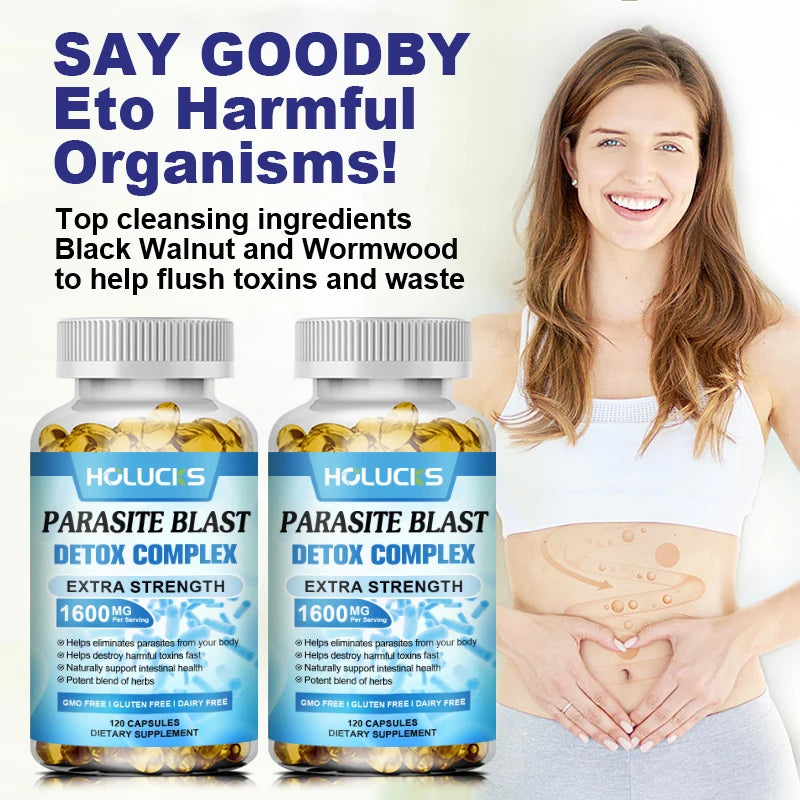 Extra Strength Parasite Cleanse Supplement, Natural Herbal Blend, Support Intestinal Health & Full Body Detox for Men & Women Healthy supplements