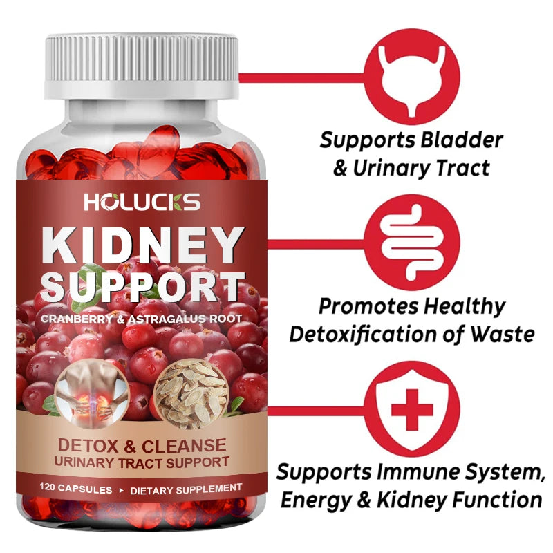 Kidney Cleanse Detox & Repair Supplement, with Astragalus Root, Cranberry, Support Urinary Tract & Immune Health, Daily Energy Healthy supplements