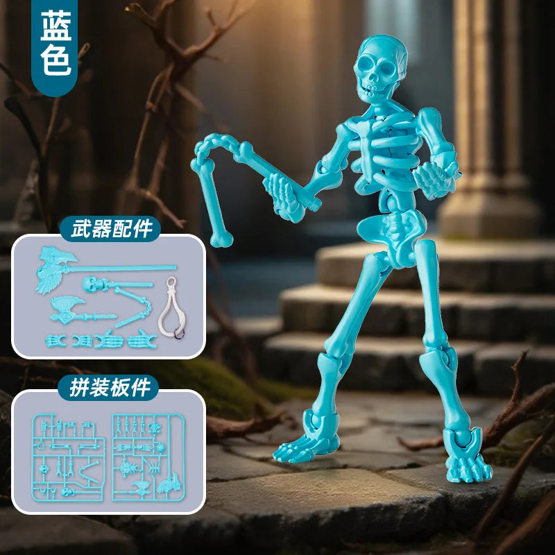 3D Skeleton Model Assembly Toy Multi Joint Mobile Skull and Bone Puppet Decoration Action Figures Anime Gifts Games Toys Healthy supplements