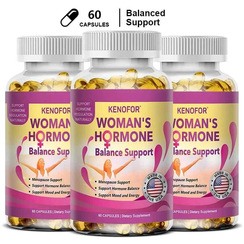 Kenofor Menopause Supplement for Women - Fights Night Sweats, Hot Flashes, Improves Mood - 120 Capsules, Non-GMO