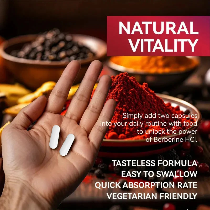 Berberine Supplements, with Cinnamon & Turmeric, Support Metabolic Health, Immune Balance & Wellness  for Daily Life Healthy supplements