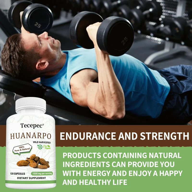 Huanarpo Capsules 1000mg, 120 Vegan Capsules, Natural Energy, Stamina & Vitality Supplement, Supports Male Health, Non-GMO Healthy supplements