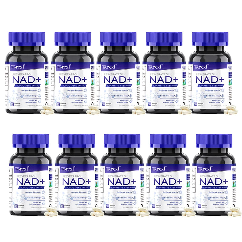 NAD + Resveratrol Supplement NAD Plus Boosting - Supports Cellular Energy, Anti-aging, Metabolism, Skin Health Healthy supplements