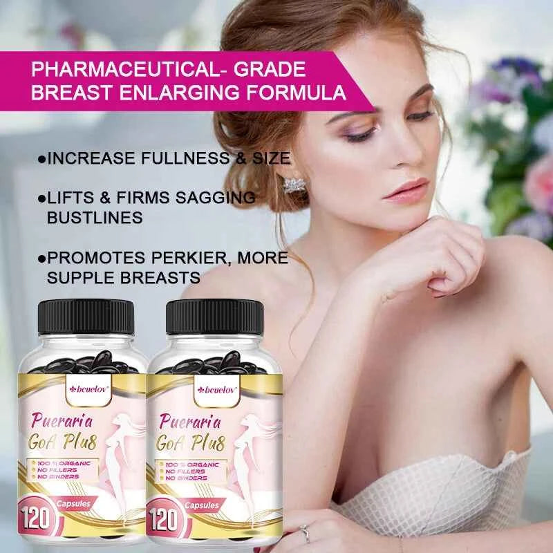 Pueraria Mirifica Capsules 500mg, Help Breasts Firm, Elastic & Curves, Estrogen Balance, Menopause Support & Skin Nourishment
