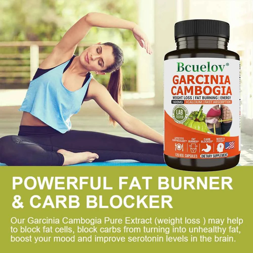 Bcuelov Garcinia Cambogia Capsule for Women & Men Fat Burning, Intestinal Cleansing, weight Management Supplement, NON-GMO