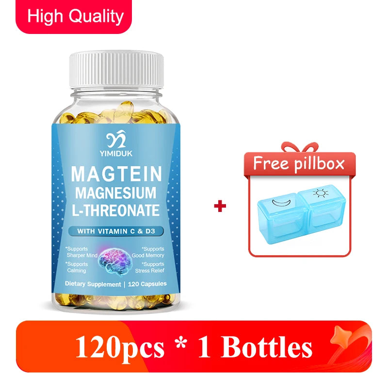 Magnesium L-Threonate Capsules With Vitamin C, Support Focus, Calming Sleep & Brain Health Formula, Men & Women Healthy supplements