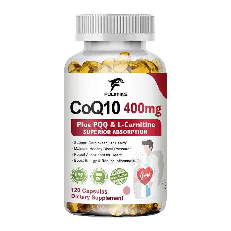 Premium Coenzyme Q10 Supplement, with Omega-3s & Vitamin E, Promotes Heart Health, Cellular Energy, Antioxidant & Healthy Aging Healthy supplements