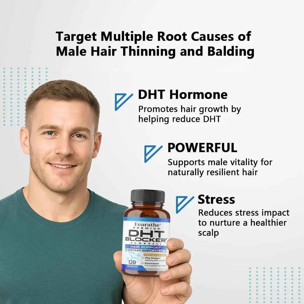 DHT Blocker Capsules Containing Biotin Saw Palm Hair Growth Thicker and Longer Male and Female Supplements