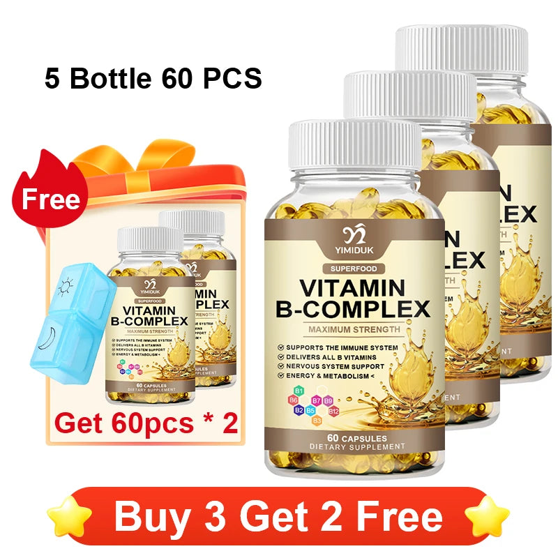 Vitamin B Complex Supplement, Supports Immune System, Nervous Health, Energy Production & Metabolic Balance for Men & Women Healthy supplements