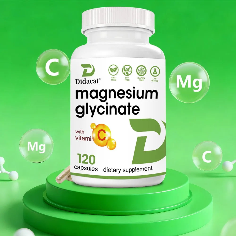 Magnesium Glycinate + Zinc Supplement Capsules, High Absorption, Support Sleep Health, Bone Joint, Brain, Strengthen Immune Healthy supplements