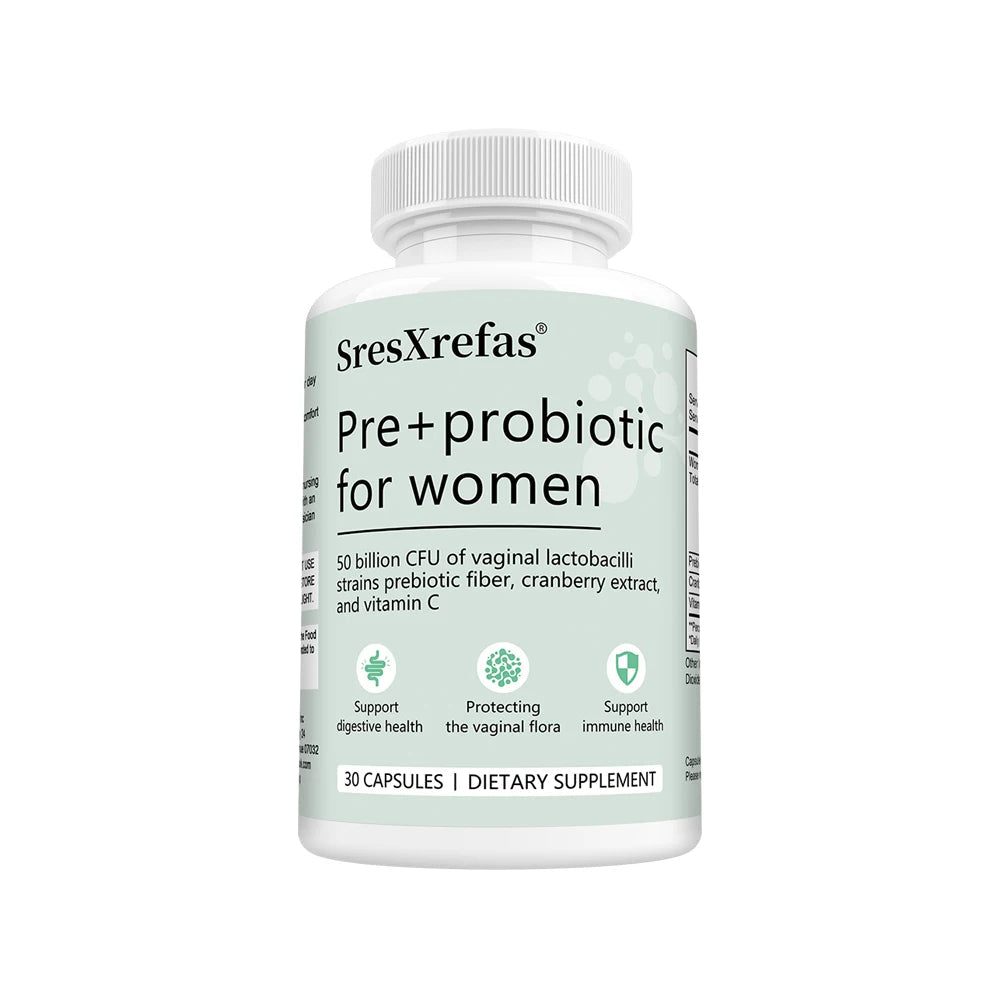 Pre+probiotic Capsules for Women, with Vitamin C, Cranberry Extract, Support Digestive Health, Protecting The Vaginal Flora Healthy supplements