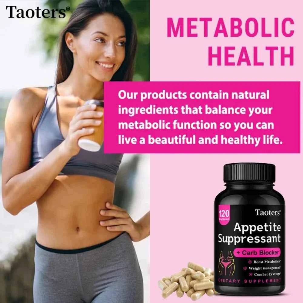 Appetite Suppressant - Helps Promotes Fullness, Supports Weight Management & Metabolism, Dietary Supplement, Non-GMO