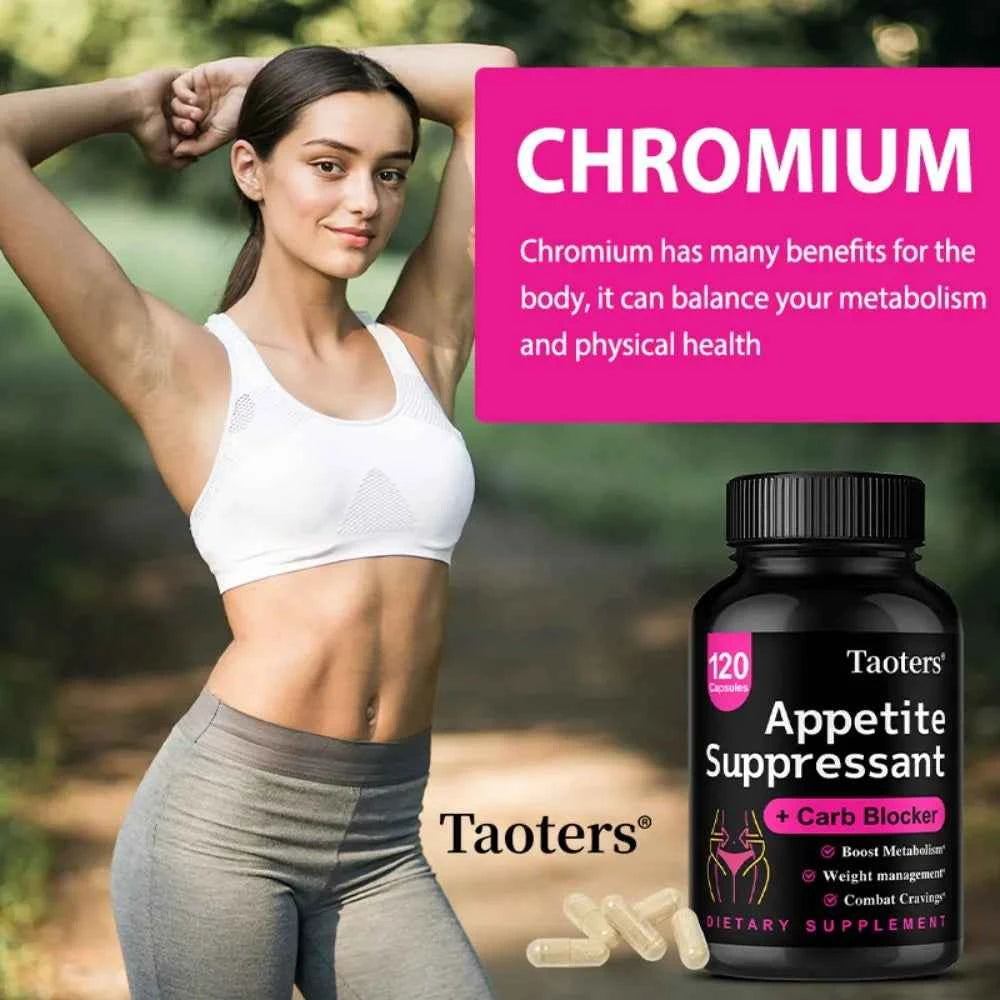 Appetite Suppressant - Helps Promotes Fullness, Supports Weight Management & Metabolism, Dietary Supplement, Non-GMO