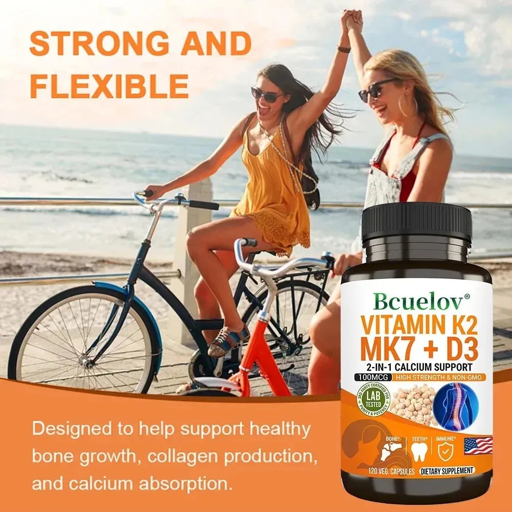 Natural Vitamin D3 K2 Softgels for Heart, Joint and Bone Health, D3 K2 Multivitamin Supplement Healthy supplements