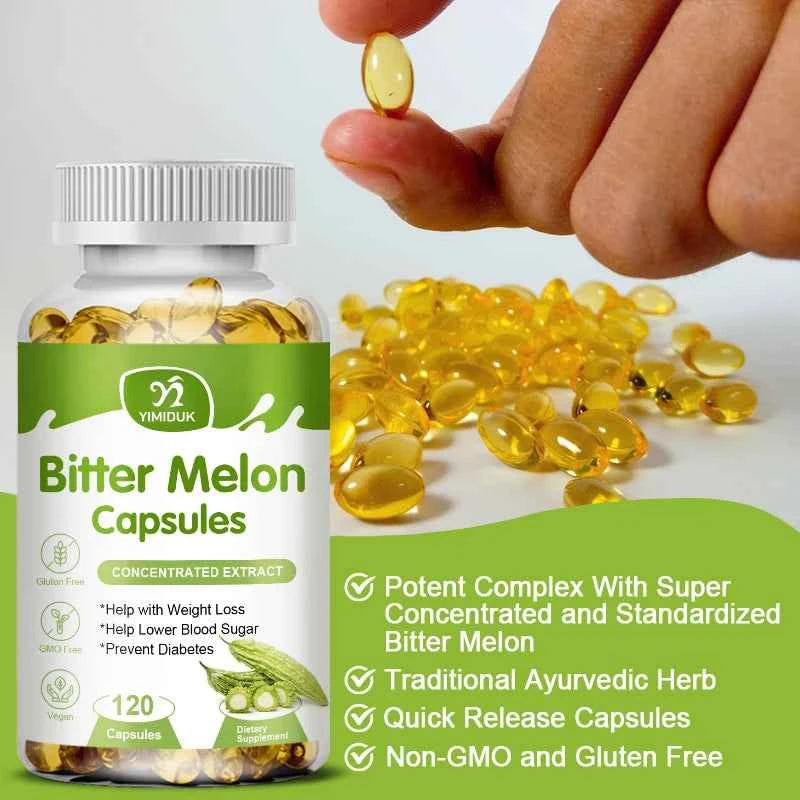 Buy 1 Get 1 Free! Bitter Melon Extract Supplement, for Natural Blood Sugar, Metabolism Booster & Weight Management Aid, Vegan