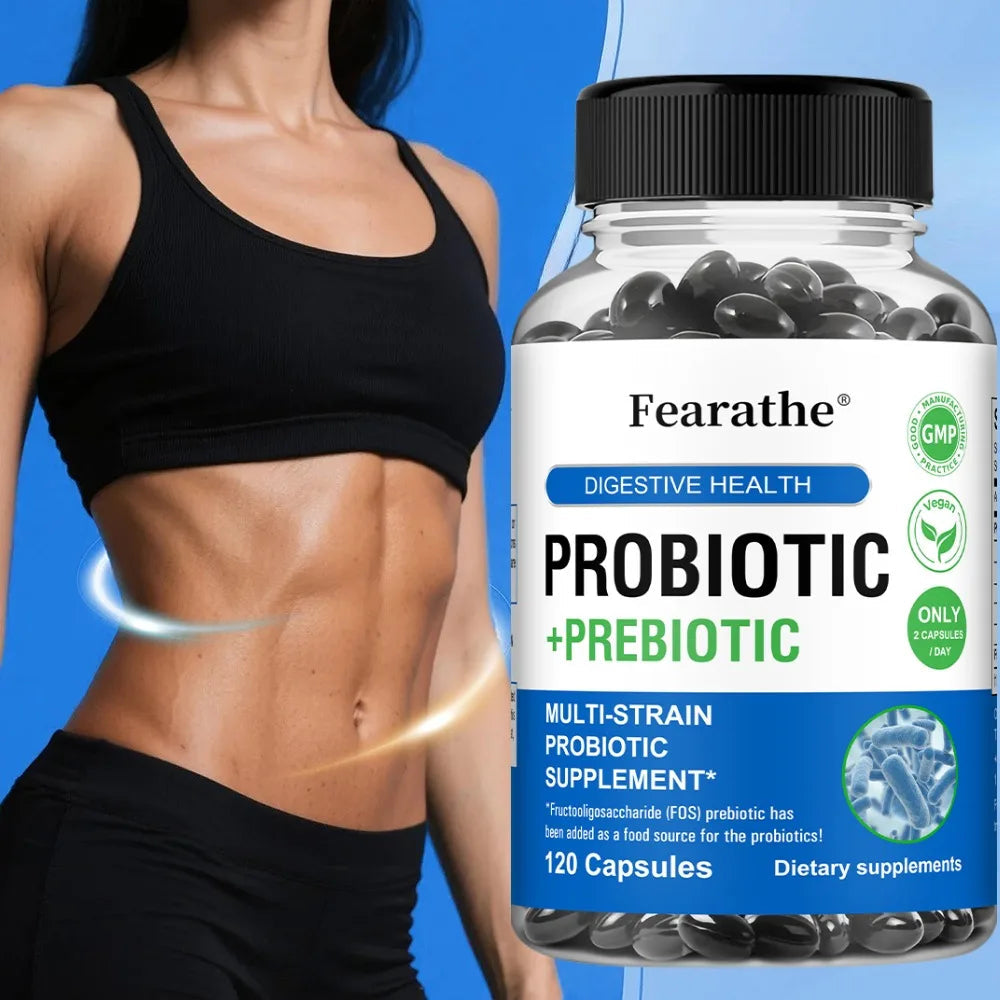 Prebiotics and Probiotics Gut Health Supplement - Digestive Health Acidophilus Probiotic Capsules with Men and Women Healthy supplements