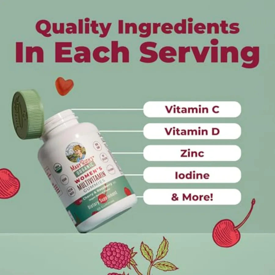 Multivitamin Gummies for Women Ages 14+ Immune Support Hair and Skin Health Reproductive Health Vitamin A C D E B6 B12 Biotin Z Healthy supplements
