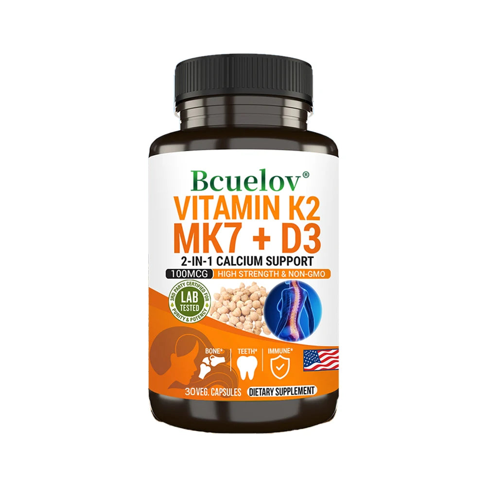 Natural Vitamin D3 K2 Softgels for Heart, Joint and Bone Health, D3 K2 Multivitamin Supplement Healthy supplements