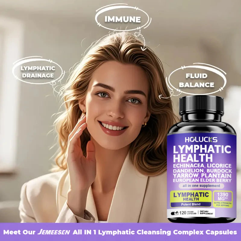 Buy 1 Get 1 Free! Premium Lymphatic Health Supplement, for Reduces Swelling, Boosts Immune Defense & Healthy Fluid Circulation Healthy supplements