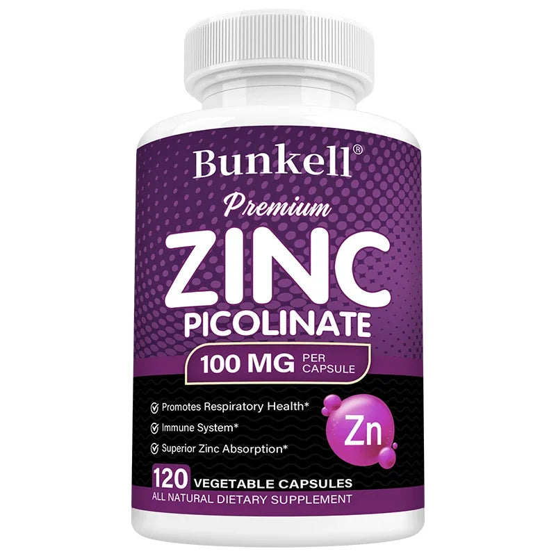 Premium Zinc Picolinate 100mg, High Absorption, Immune Support, Respiratory Health, Energy Production & Sleep Supplement Healthy supplements