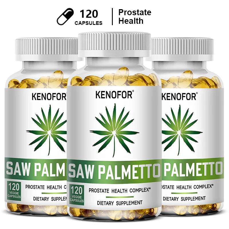 Saw Palmetto Extract Capsules Prostate Health Supplement Hair Growth for Mens Help Normal Urination Frequency Healthy supplements