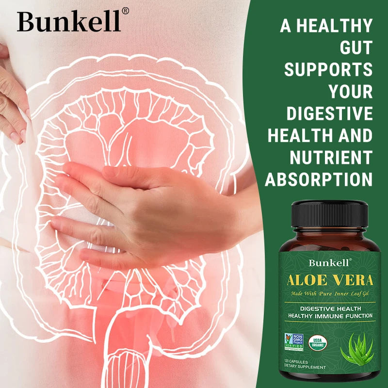 Aloe Vera Supplement - Made with Organic Aloe Vera, Support Digestion, Skin and Joint Health for Men and Women Healthy supplements