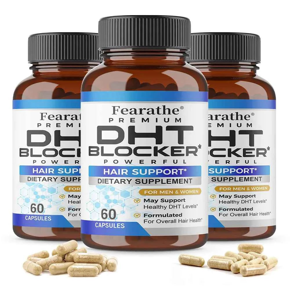 DHT Blocker Capsules Containing Biotin Saw Palm Hair Growth Thicker and Longer Male and Female Supplements