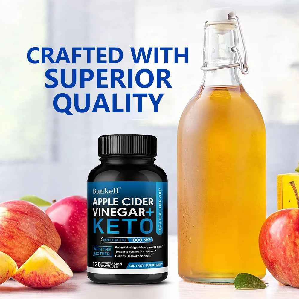 Keto Apple Cider Vinegar Capsules for Weight Management & Digestive Health