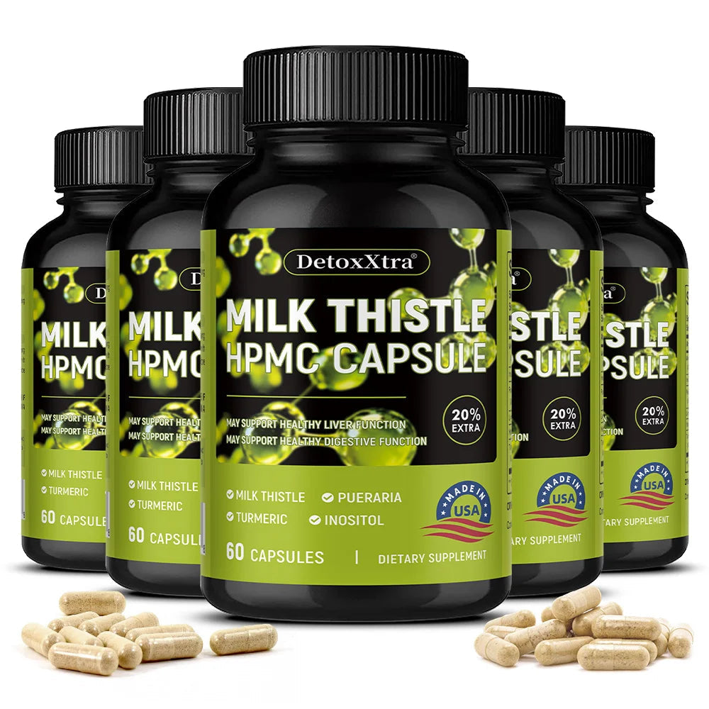 Milk Thistle Liver Cleanse Detox Health Supplement, Supports Healthy Liver Function Men & Women, Boosts Immunity, Antioxidant Healthy supplements