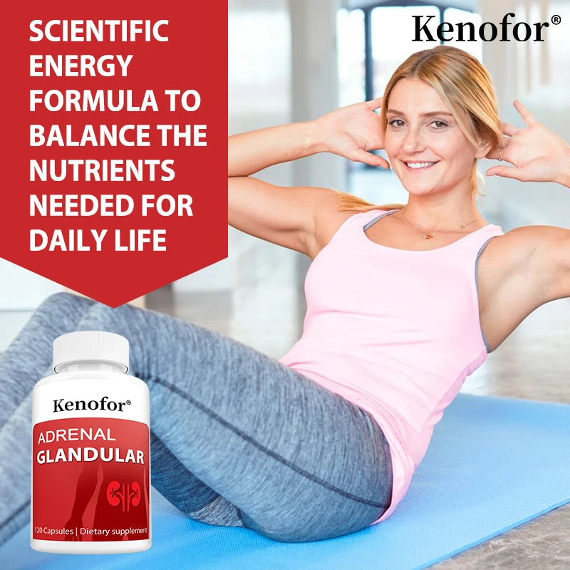 Adrenal Support Supplements, Supports Cortisol Health & Energy Levels, Stress Relief & Immune System, 120 Capsules, Non-GMO Healthy supplements