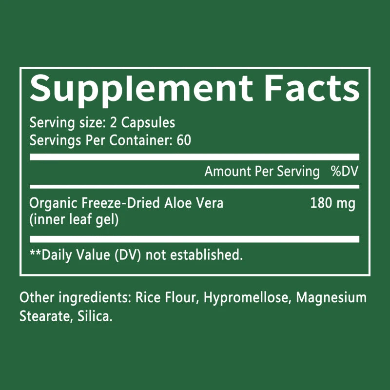 Aloe Vera Supplement - Made with Organic Aloe Vera, Support Digestion, Skin and Joint Health for Men and Women Healthy supplements