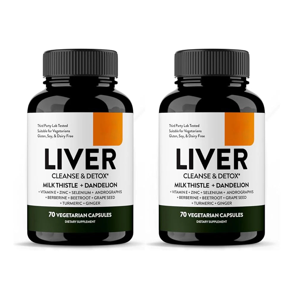 Liver Cleanse Detox & Repair Support 70 Veg Capsules Supplement for Liver Digestive Health and Renew, for Men & Women Smoker Healthy supplements