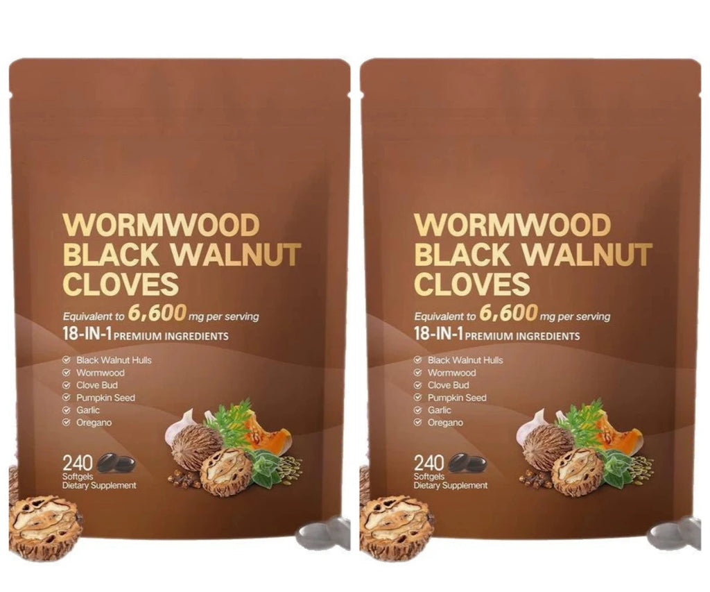 18-in-1 Wormwood Black Walnut Clove Softgels 6600mg Herbal Blend with Garlic Pumpkin Seed Oregano Daily Wellness 240 Softgels Healthy supplements