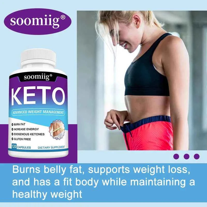 Keto Supplement Capsules, Detoxifies, Help Suppress Appetite, Promote Digestive Health, Suitable for Both Men and Women