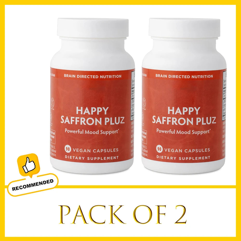 Happy Saffron Supplements Saffron Extract for Mood & Memory, Eye Health - Joint Supplement for Women & Men - 90 Vegan Capsules Healthy supplements