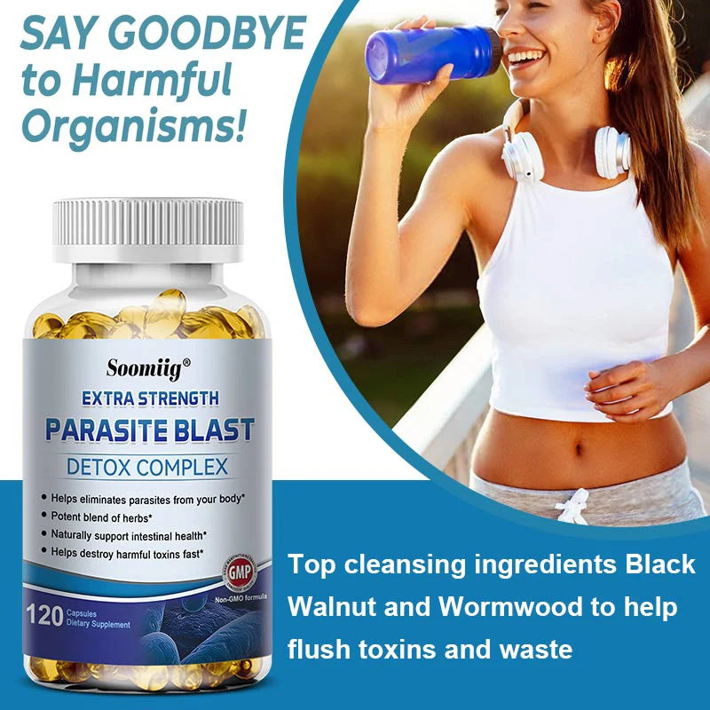 Parasite Detox - Gut Health Supplements - Gut Health - Boosts Immune System -Supports Cleansing and Detoxification, 120 Capsules Healthy supplements