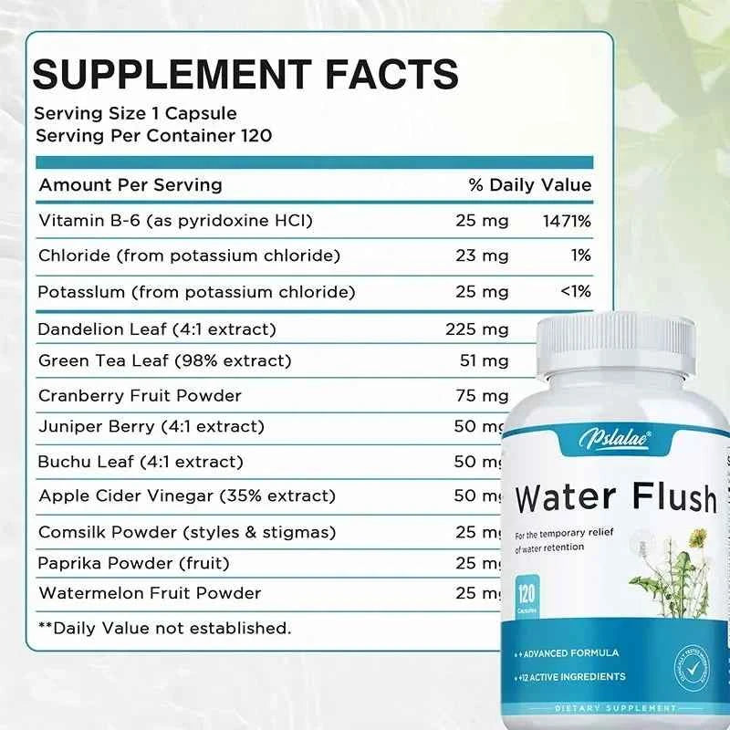 Diuretic Weight Loss Supplement - Help Eliminate Edema, Bloating, Healthy Urination, Detox, Fat Burning, Weight Management Suppl