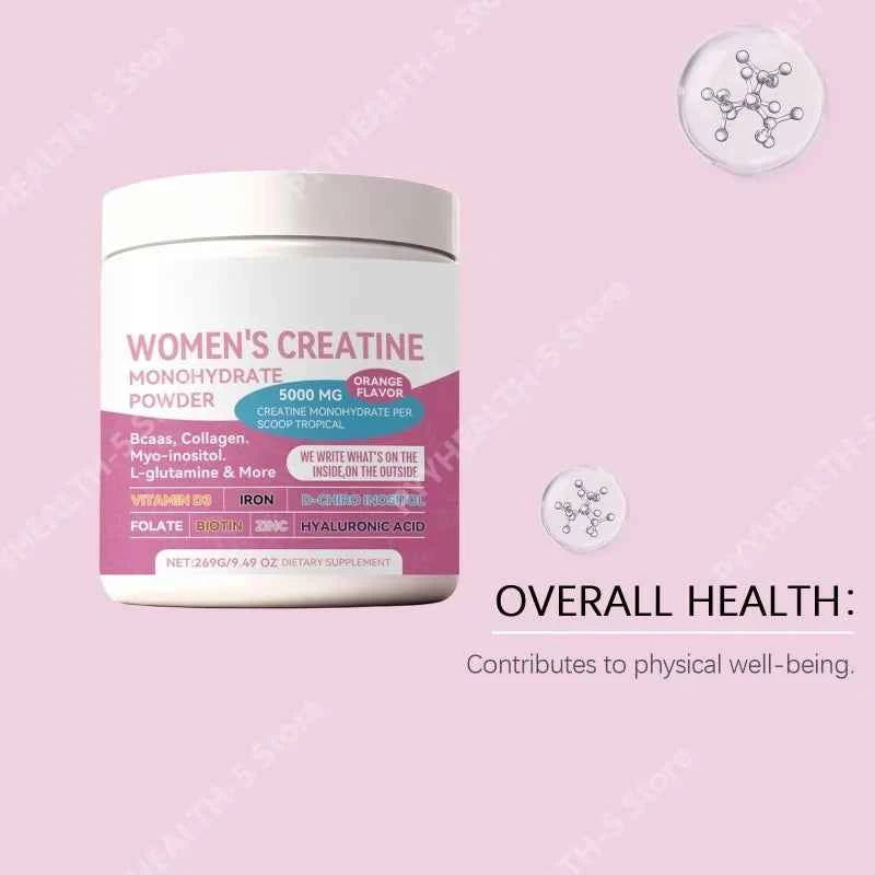 Female Compound Creatine Powder Supplement Powder for Nutrition Support, 3 Spoons Per Day, 269g