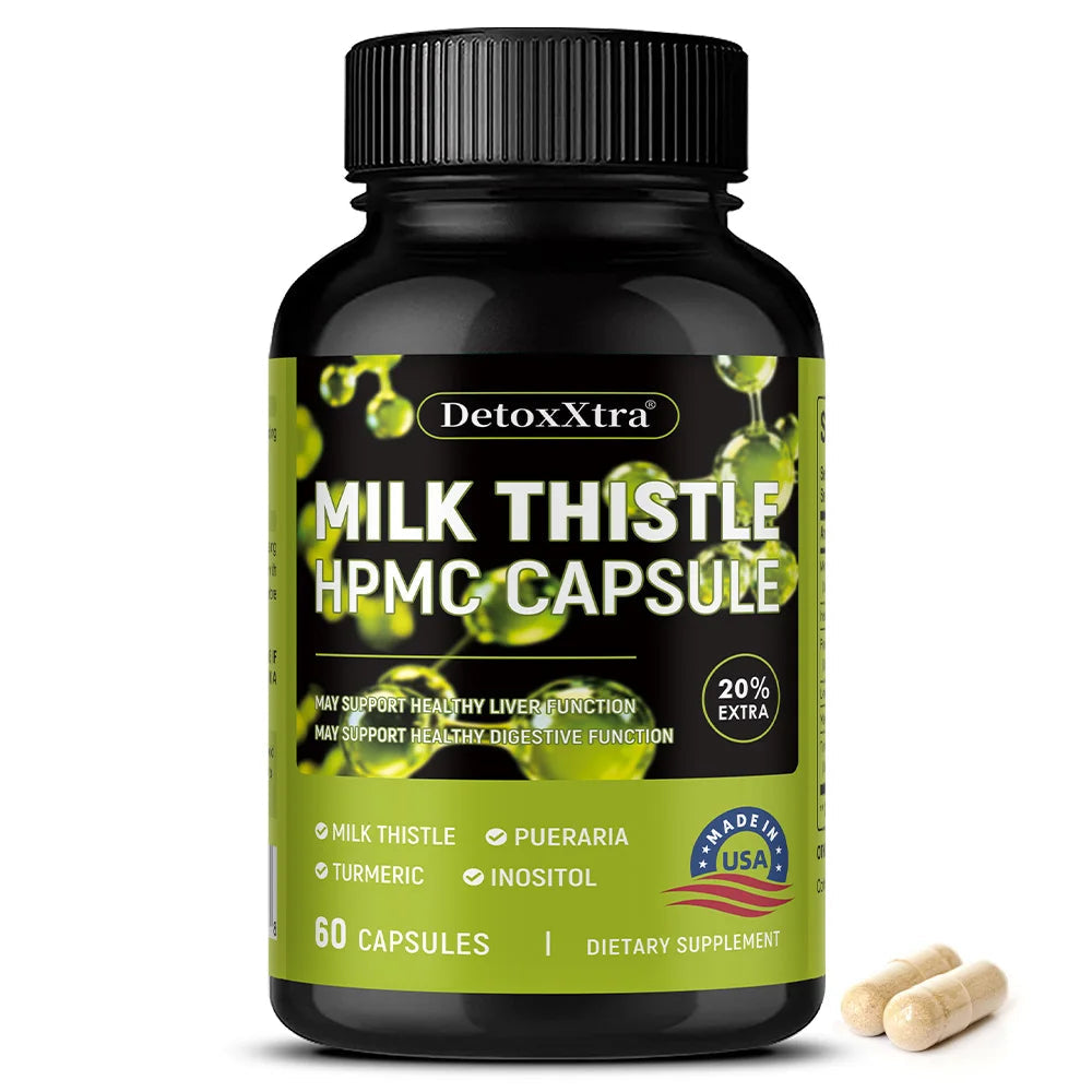 Milk Thistle Liver Cleanse Detox Health Supplement, Supports Healthy Liver Function Men & Women, Boosts Immunity, Antioxidant Healthy supplements