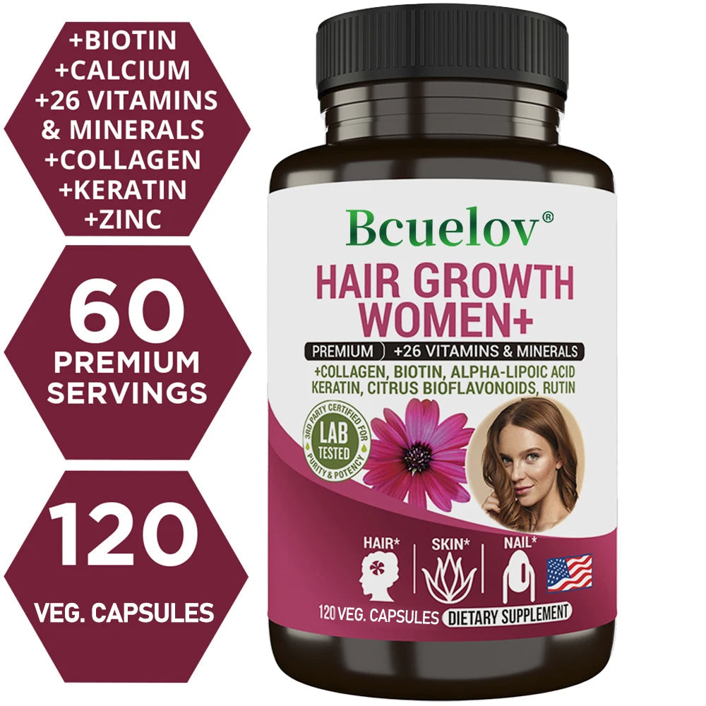 Women Daily Multivitamin Multimineral Capsules, Biotin, Support Hair Skin Nail Joint Bone Heart Health, Boost Energy & Immunity Healthy supplements