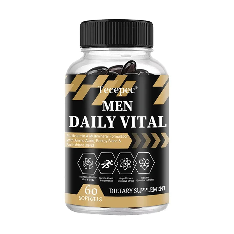 Men's Daily Multivitamin & Mineral Supplement, 22 Essential Nutrients, Supports Energy, Stamina, Immune, Brain & Muscle Health Healthy supplements