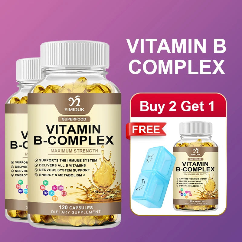 Vitamin B Complex Supplement, Supports Immune System, Nervous Health, Energy Production & Metabolic Balance for Men & Women Healthy supplements