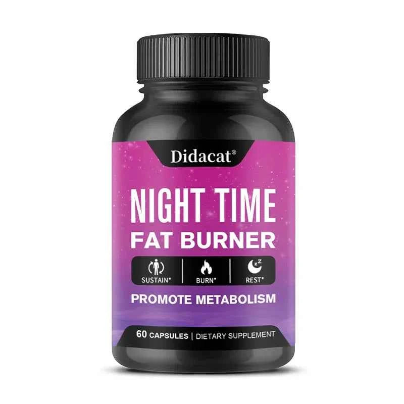 Nighttime Fat Burner - Boosts Metabolism, Suppresses Appetite, Promotes Sleep, Healthy Weight Management Supplement