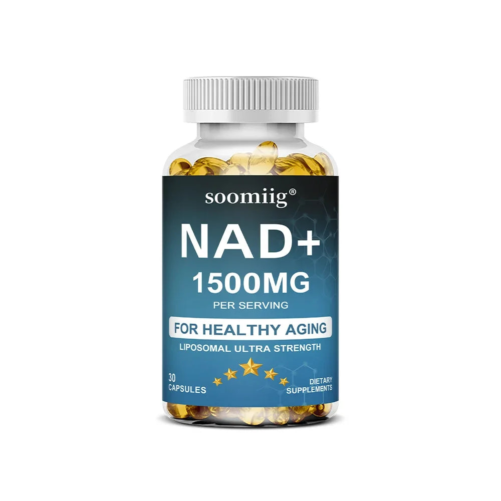 NAD+ Supplement-with Trans-Resveratrol, Support Skin Health, Cell Repair, Brain Cognition, Anti-Aging, Antioxidant, 120 Capsules Healthy supplements