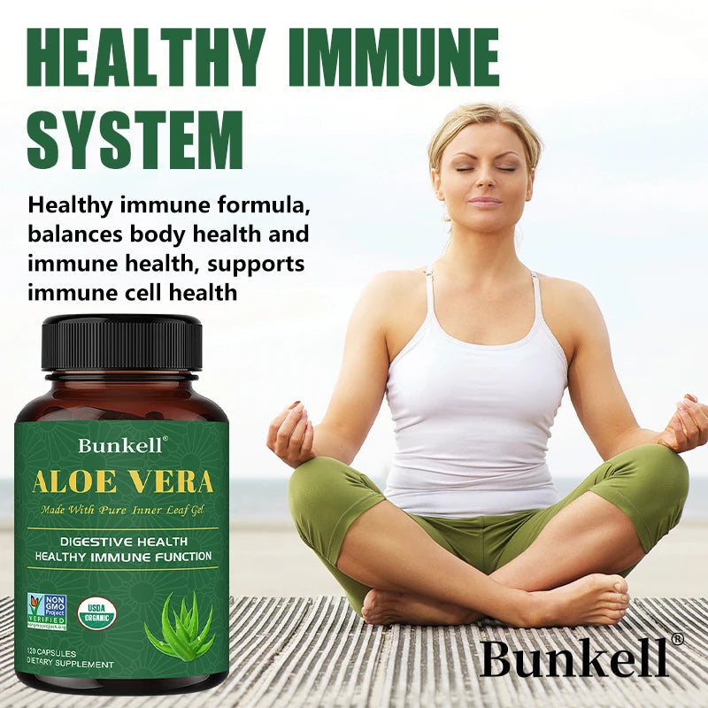 Aloe Vera Supplement - Made with Organic Aloe Vera, Support Digestion, Skin and Joint Health for Men and Women Healthy supplements