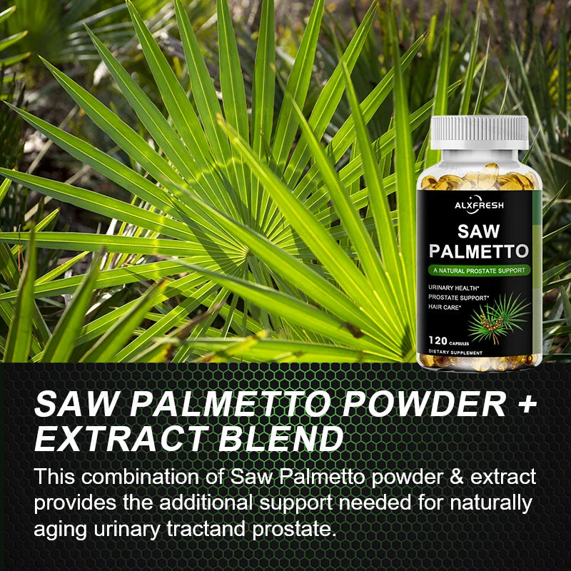 Saw Palmetto Capsules High Potency for Prostate, Urinary Tract ,Bladder Hair Health Supplement Healthy supplements