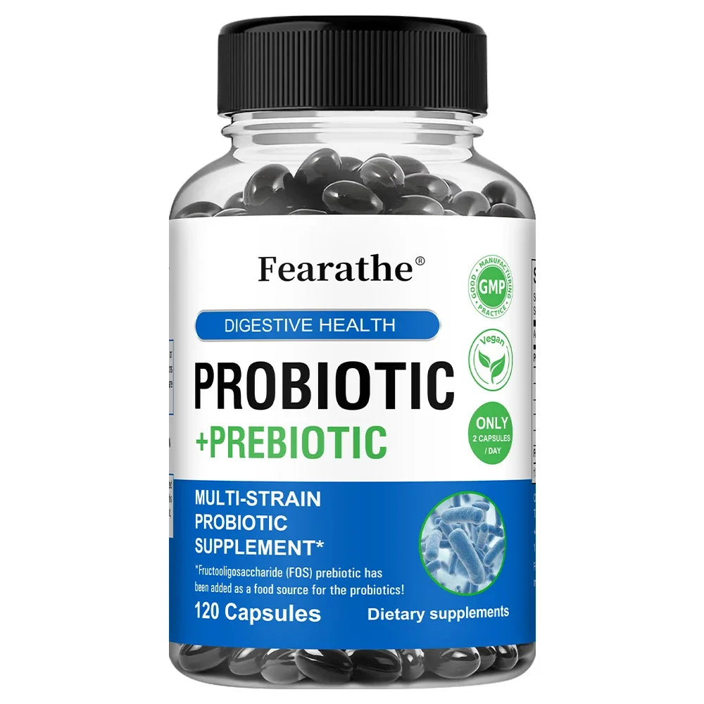 Prebiotics and Probiotics Gut Health Supplement - Digestive Health Acidophilus Probiotic Capsules with Men and Women Healthy supplements